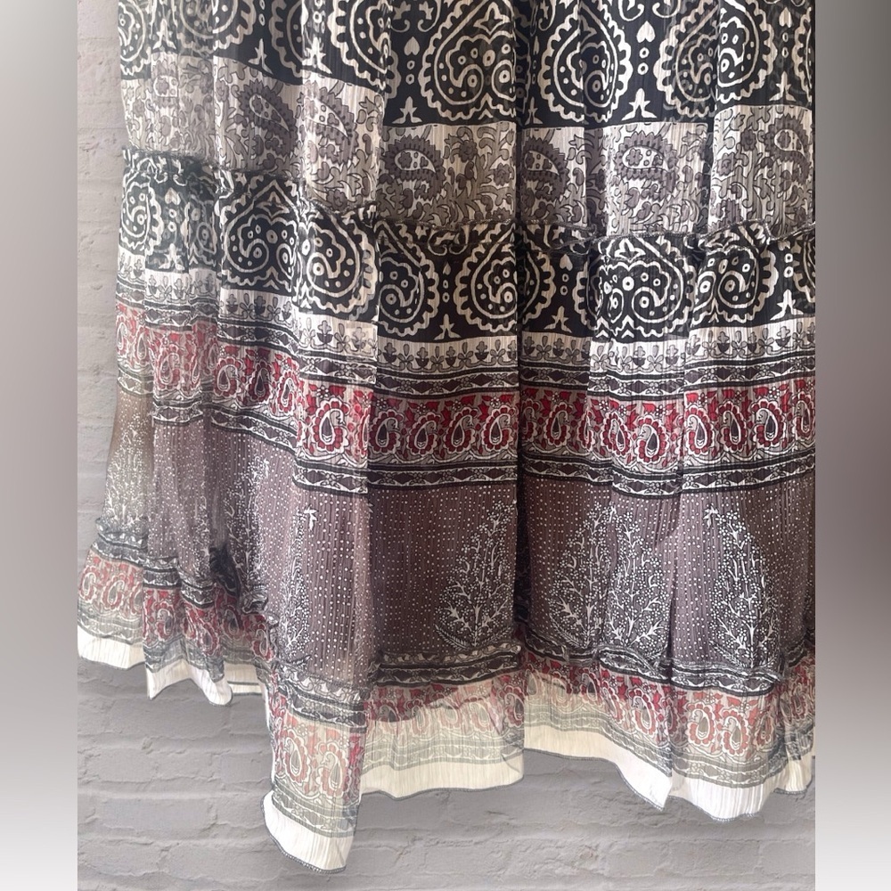 Chaudry KC Maxi Skirt Womens X-Small Lined Lightweight Pull On Smocked Waist NWT - Picture 3 of 7